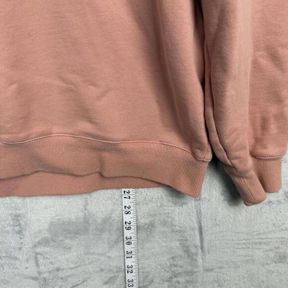 Nike Pink Crewneck Sweatshirt Multi Swoosh Embroidery Women Sz Medium Y2K Casual - Picture 4 of 8